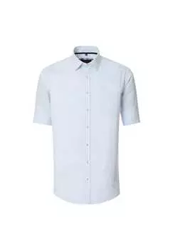 Льняная рубашка в полоску свободного покроя Casamoda, синий