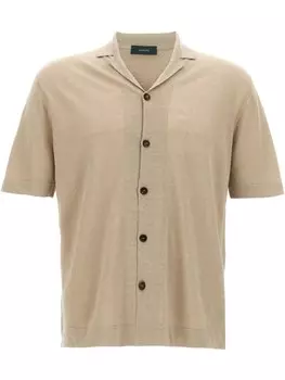 Льняная рубашка Zanone, нейтральный