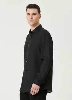 Льняная рубашка Zegna, черный