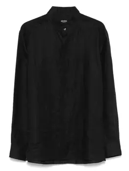 Льняная рубашка Zegna, черный