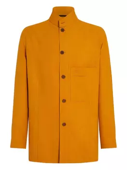 Льняная рубашка Zegna Oasi Lino, оранжевый