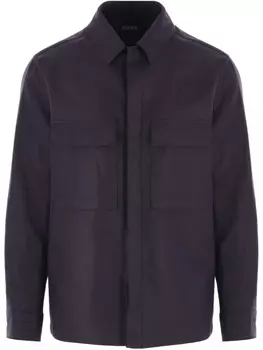 Льняная рубашка Zegna, синий