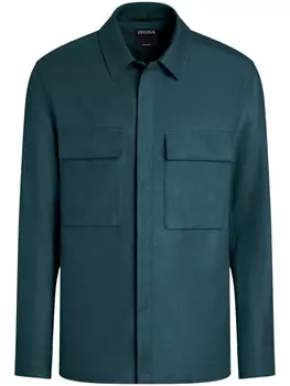 Льняная рубашка Zegna, синий