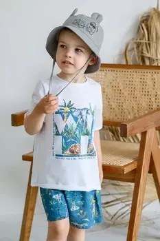 Льняная шапка для детей TADI Jamiks, синий