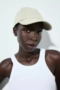 Льняная шапка H&M, зеленый