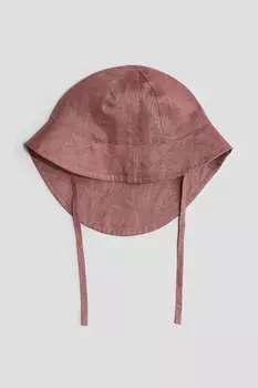 Льняная шляпа от солнца H&M, розовый