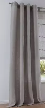 Льняная штора Kutti Metis 100% льняная непрозрачная штора с люверсами серая Ш 140 x В 245 см (1 шт.), серый