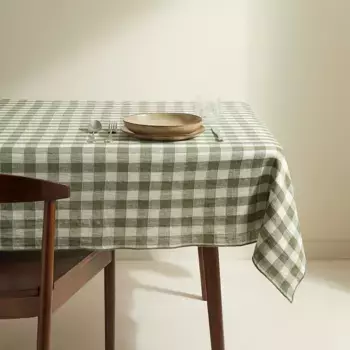Льняная скатерть виши El Corte Ingls, зеленый