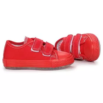 Льняная спортивная обувь с разноцветной запахом и подсветкой для девочек и мальчиков Alf 133 KKO KDS, красный