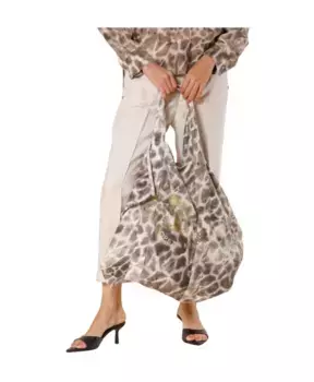 Льняная сумка из тенселя с узором жирафа Mason'S, бежевый