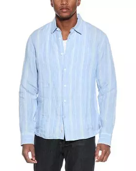 Льняная тканая рубашка Onia, синий