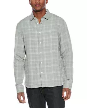 Льняная тканая рубашка Onia, зеленый