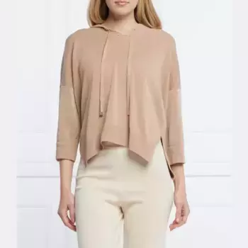 Льняная толстовка свободного кроя Peserico, бежевый