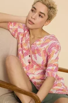 Льняная туника из белой ткани на веревке White Stuff, белый