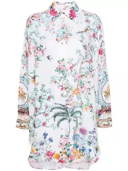 Льняная туника Plumes And Parterres Camilla, белый