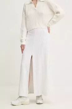 Льняная юбка Abercrombie & Fitch, белый