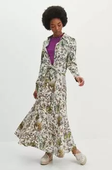 Льняная юбка Medicine, бежевый