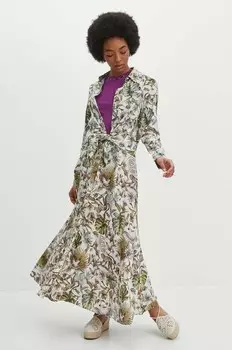 Льняная юбка Medicine, бежевый