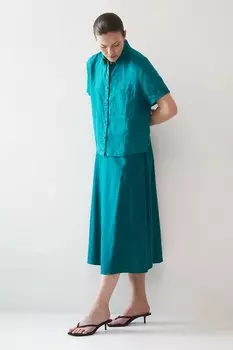 Льняная юбка Medicine, бирюзовый