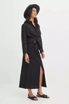 Льняная юбка Medicine, черный