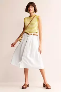 Льняная юбка миди Petra Boden, белый