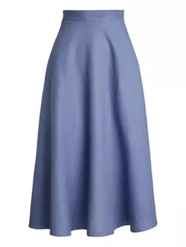 Льняная юбка Ralph Lauren Collection, синий