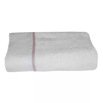 Льняное/атласное махровое банное полотенце с двойным краем - Amelia Lisola, цвет Panna/Malva