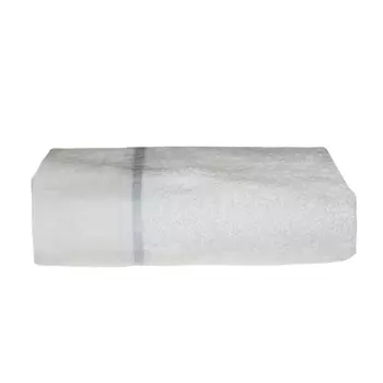 Льняное/атласное махровое банное полотенце с двойным краем - Amelia Lisola, цвет Panna/Grigio