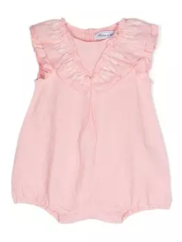 Льняное боди Tartine Et Chocolat с рюшами, розовый