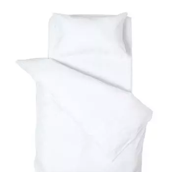 Льняное детское постельное белье в комплекте 2 шт. Homescapes, белый