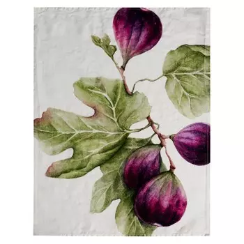 Льняное кухонное полотенце с принтом - инжир Simple Day