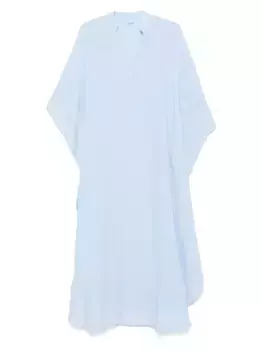 Льняное макси-платье 120% Lino, синий