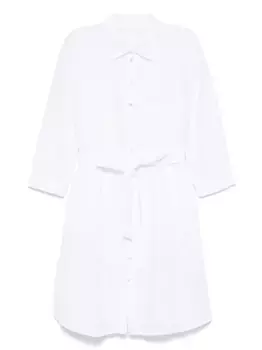 Льняное мини-платье 120% Lino, белый