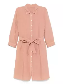 Льняное мини-платье 120% Lino, розовый