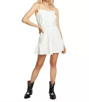 Льняное мини-платье цвета ванили Saltwater Luxe, цвет vanilla