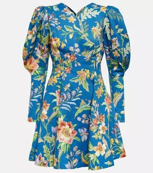 Льняное мини-платье June с цветочным принтом ALMAIS, разноцветный