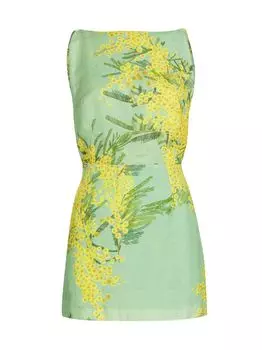 Льняное мини-платье Kimberly с цветочным принтом BERNADETTE