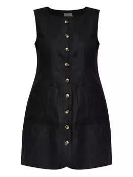 Льняное мини-платье Posse, черный