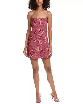 Льняное мини-платье RHODE Jackie, розовый