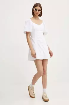 Льняное платье Abercrombie & Fitch, белый