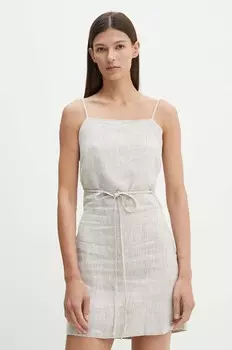 Льняное платье Alohas, бежевый