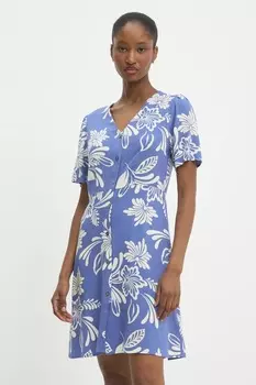 Льняное платье Answear.Lab, синий