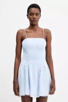 Льняное платье Bardot, синий