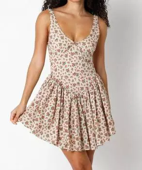 Льняное платье Cameron оранжевого цвета OLIVACEOUS