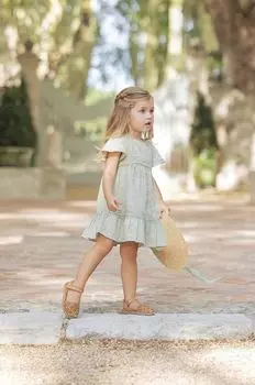 Льняное платье для новорожденных Tartine et Chocolat TARTINE ET CHOCOLAT, зеленый