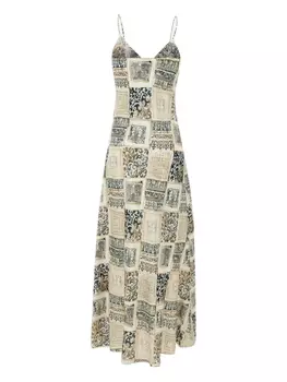 Льняное платье Eleventy, нейтральный