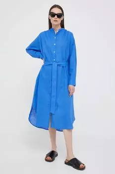 Льняное платье GAP Gap, синий