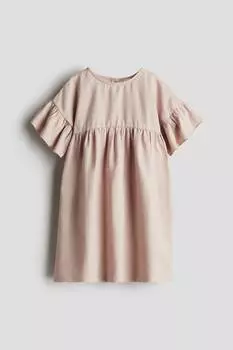 Льняное платье H&M, розовый