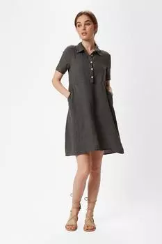 Льняное платье James Lakeland, серый