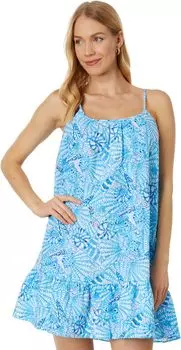 Льняное платье Jaydan Lilly Pulitzer, цвет Amalfi Blue By The Seashore